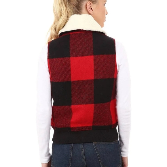 Woolrich Womens Giant Buffalo Wool Vest Sz.L - Picture 2 of 11